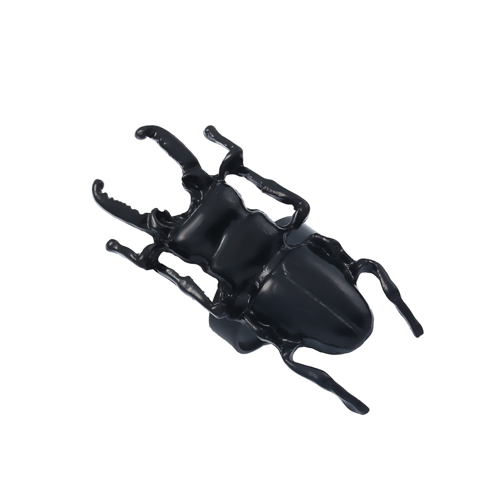 Metal Beetle Ring Insect Index Finger Ring Geometric Little Finger Ring