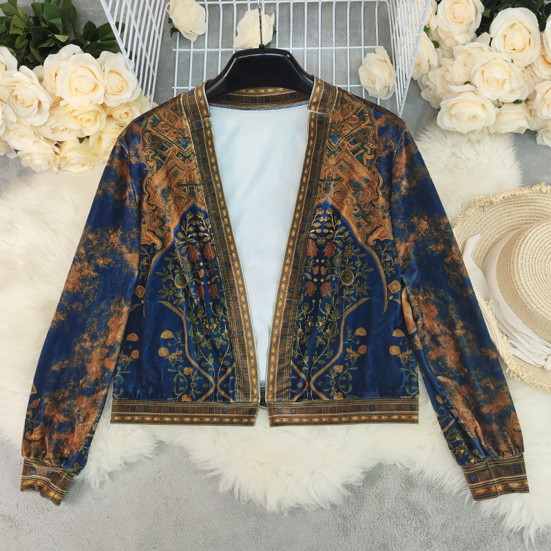 Retro Bohemian Long-Sleeve Cardigan