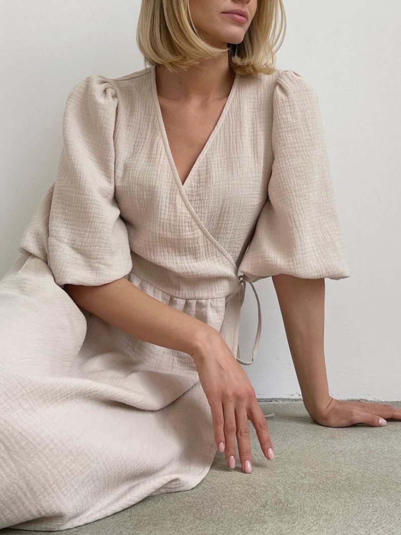 Sweet Atmosphere Solid Color Dress