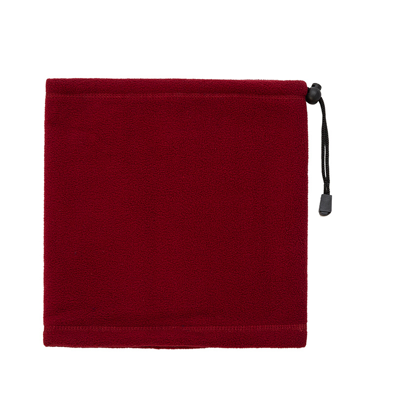 Warm fleece-lined thickened versatile neck gaiter (black)