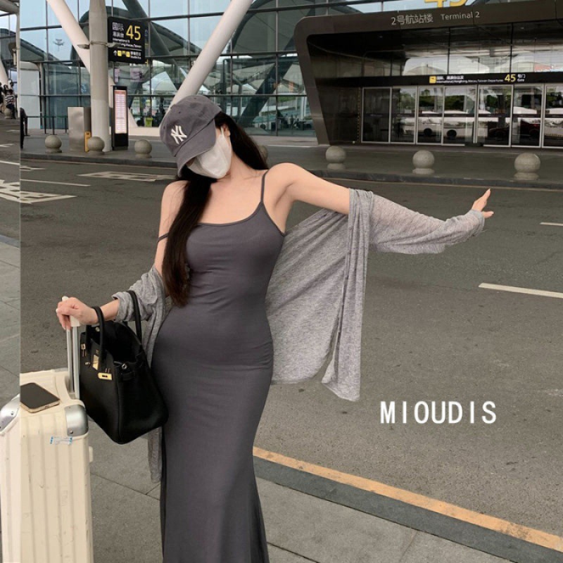 Ins Pure Desire Sleeveless Sling Dress Women