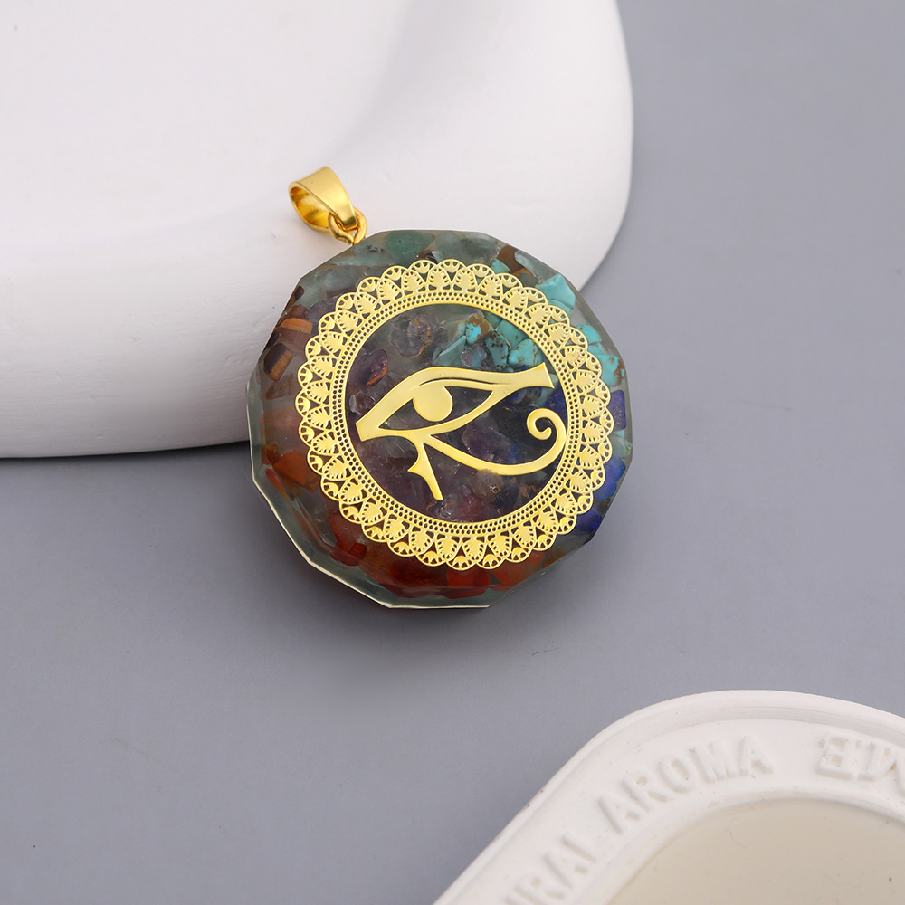 Fashion Personality Colorful Natural Gravel Pendant