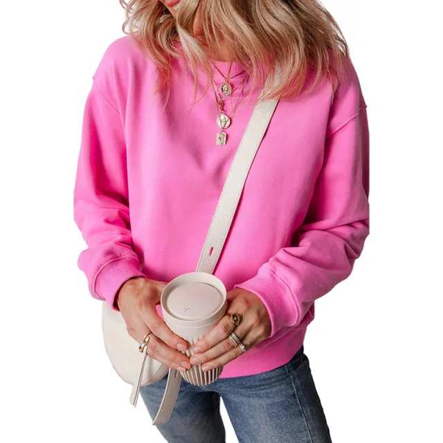 New Pure Color Minimal Versatile Pullover Sweater For Women Lc25317289P3010 Color - Shop at LoveMi