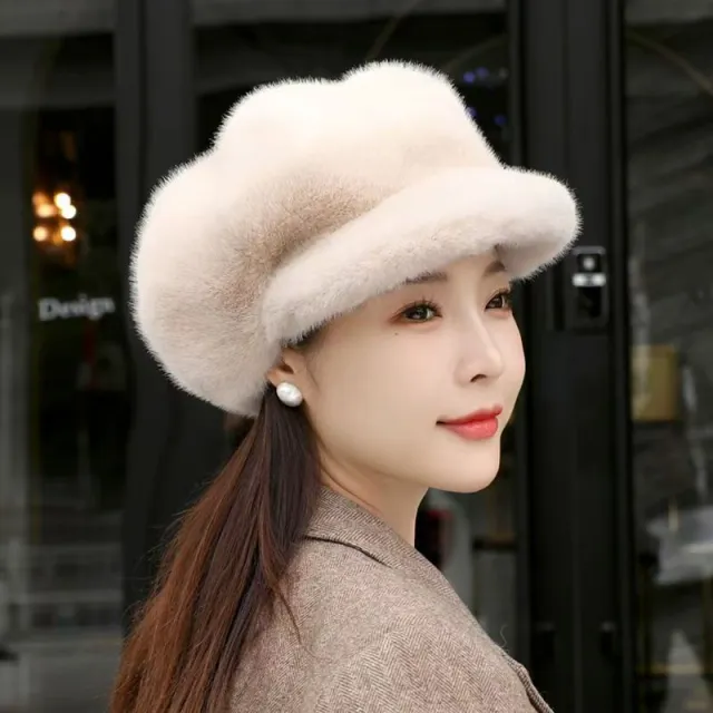 Autumn And Winter New Korean Fashion Women's Pumpkin Hat Beige - Shop at LoveMi