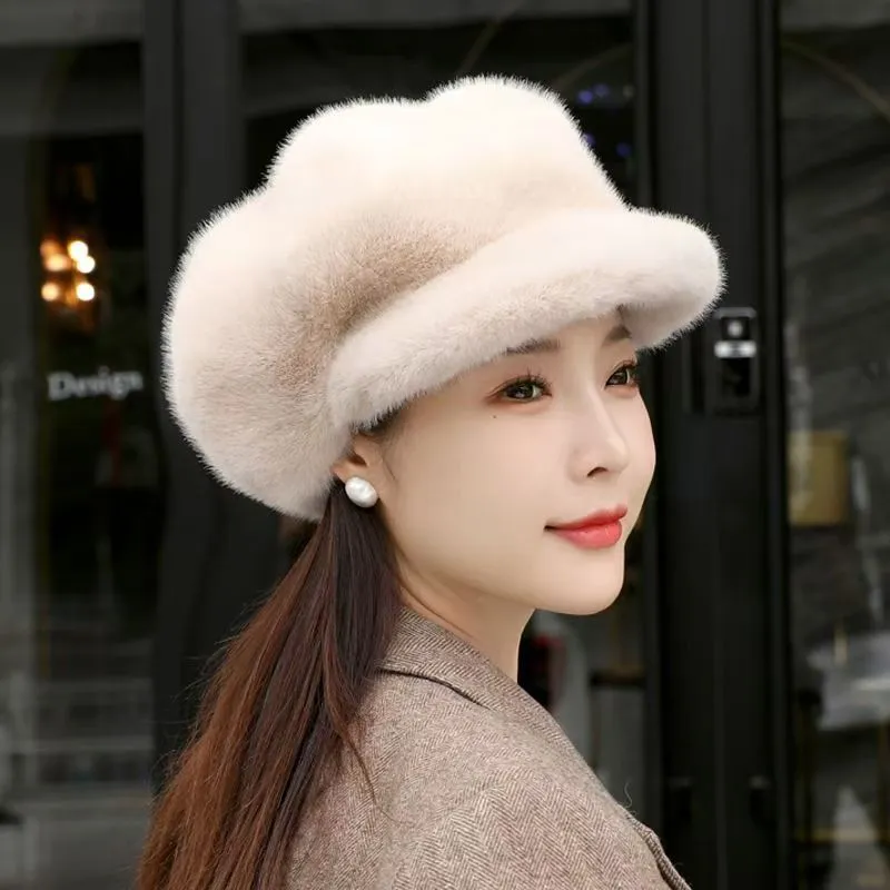 Autumn And Winter New Korean Fashion Women's Pumpkin Hat - Beige