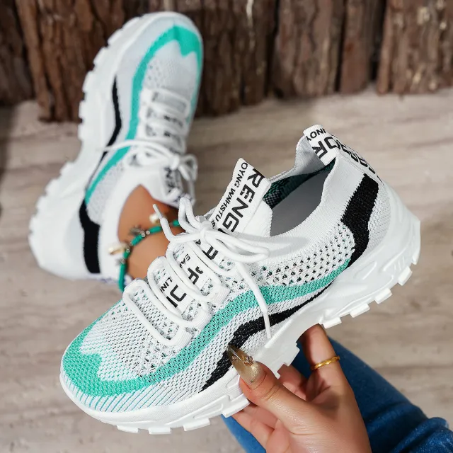 Stylish And Lightweight Soft Bottom Sports Women's Casual Shoes Green - Shop at LoveMi