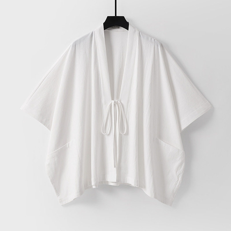 Retro Casual Tea Ceremony Outfit Mid-length Coat