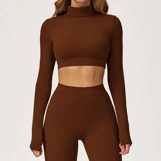 Beauty Back Tight Outdoor Sports Running Fitness Top Brown - Shop at LoveMi