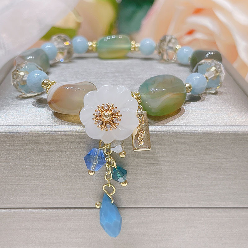 Retro Ethnic Style Rich Flower Crystal Bracelet