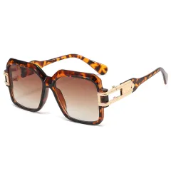 Y2K Fashion Metal Accessories Glasses - Leopard - View 1