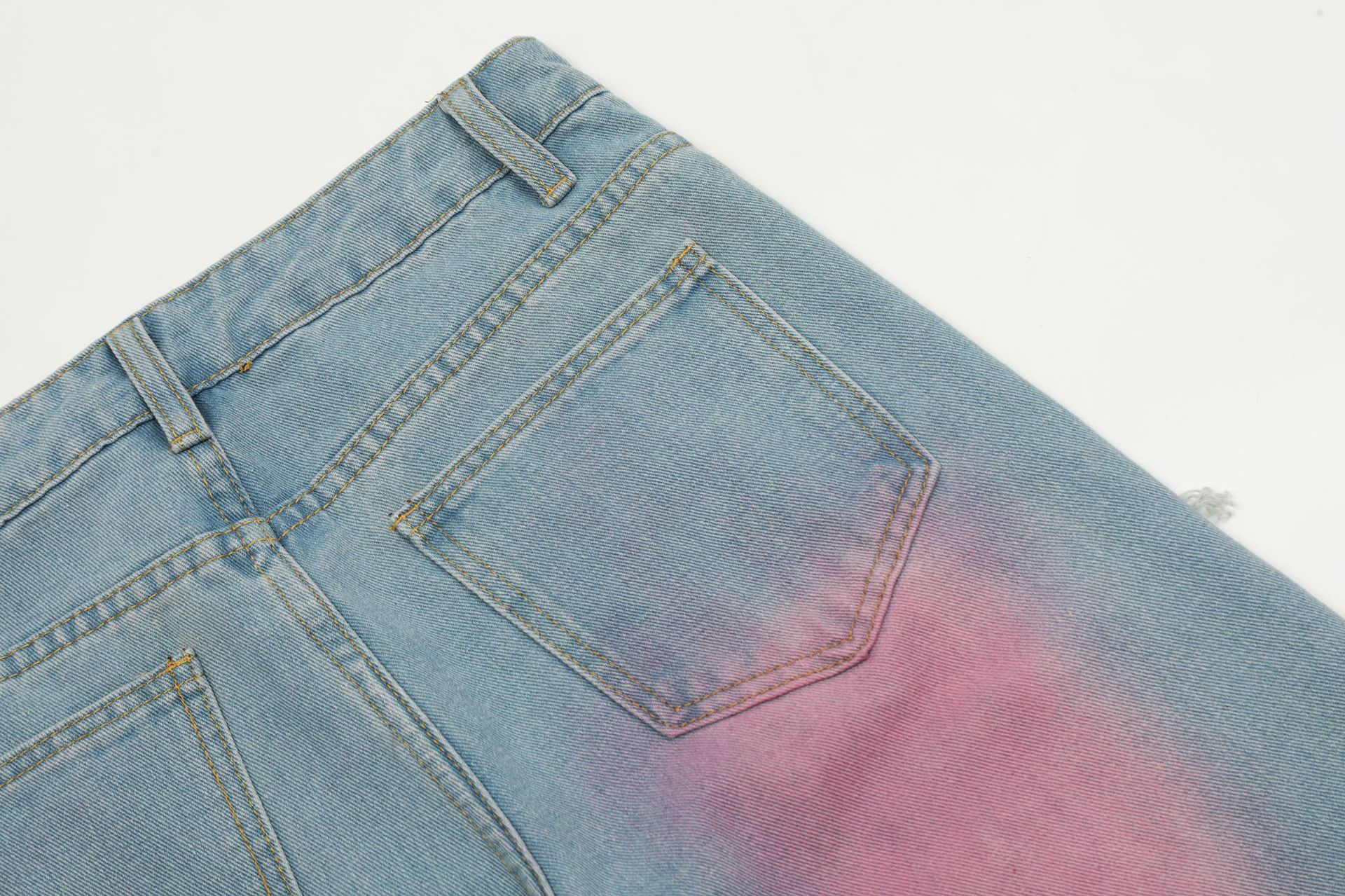 Sweet Cute Butterfly Wash Denim Trousers - Image 8