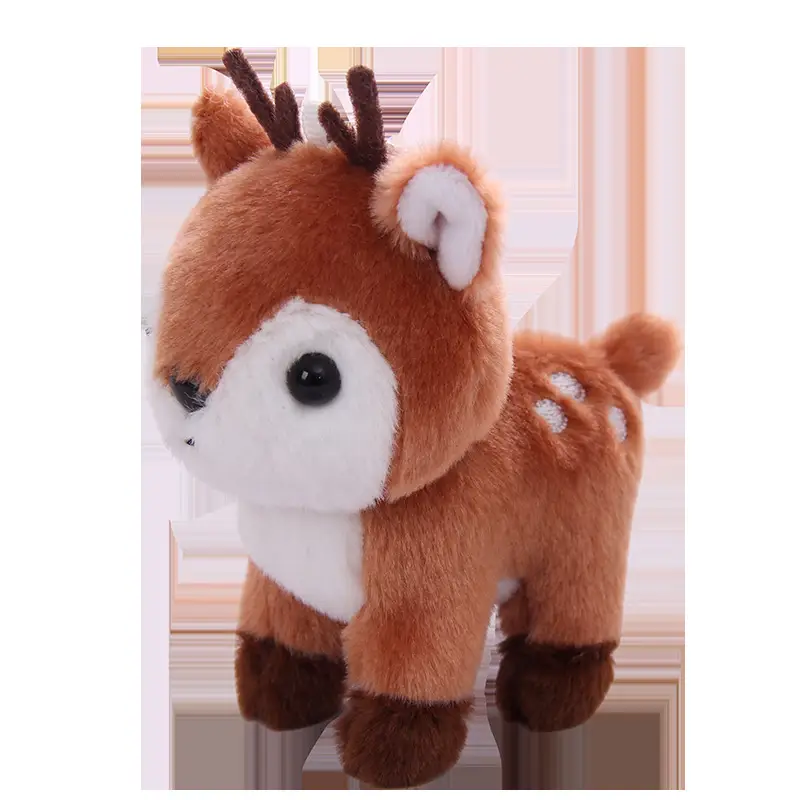 Cartoon Forest Animal Giraffe Plush Toy Deer Doll Ragdoll Backpack Pendant