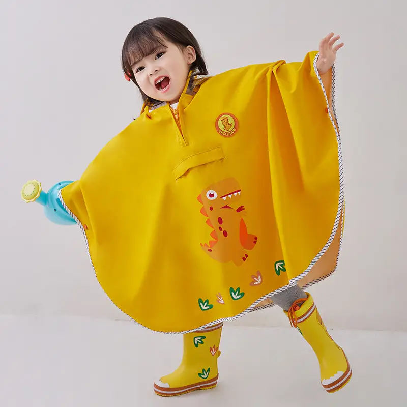 Cape-style Children Dinosaur Cartoon Raincoat
