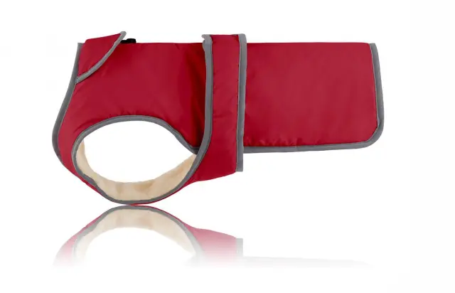 Lapel Pet Dog Clothes Autumn Cotton padded Coat Lapel Red - Shop at LoveMi