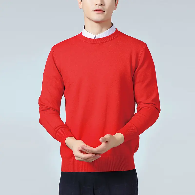 Men's Fashionable Crew-Neck Casual Loose Sweater