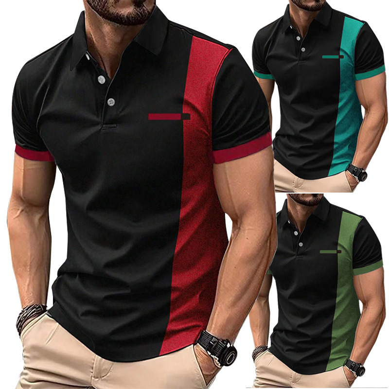 Title 9, Sommer Streifen Herren Sport Polo Shirt. Atmung...