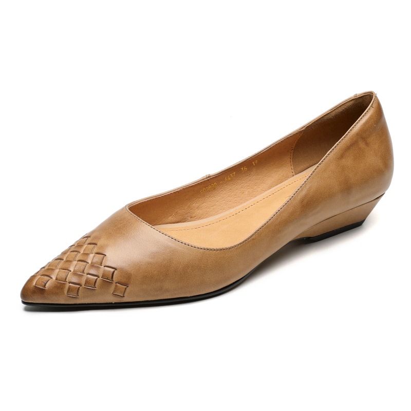Cowhide Pointed Toe Flats