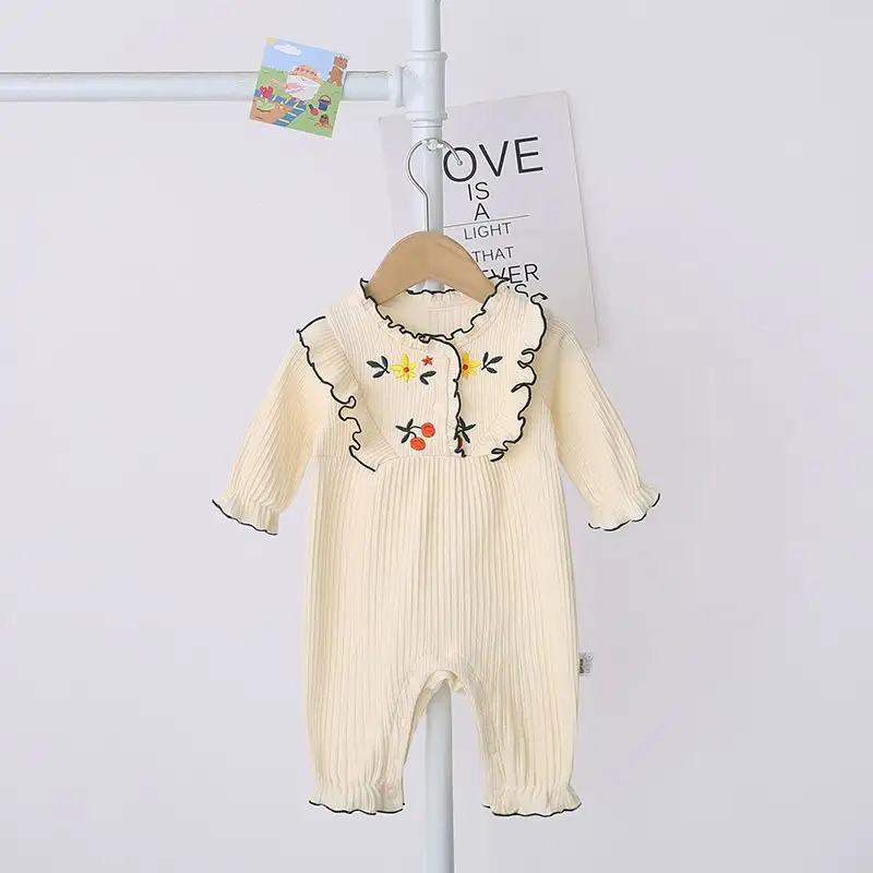 Korean Style Baby Girl Jumpsuit Spring Single Layer Romper Outwear