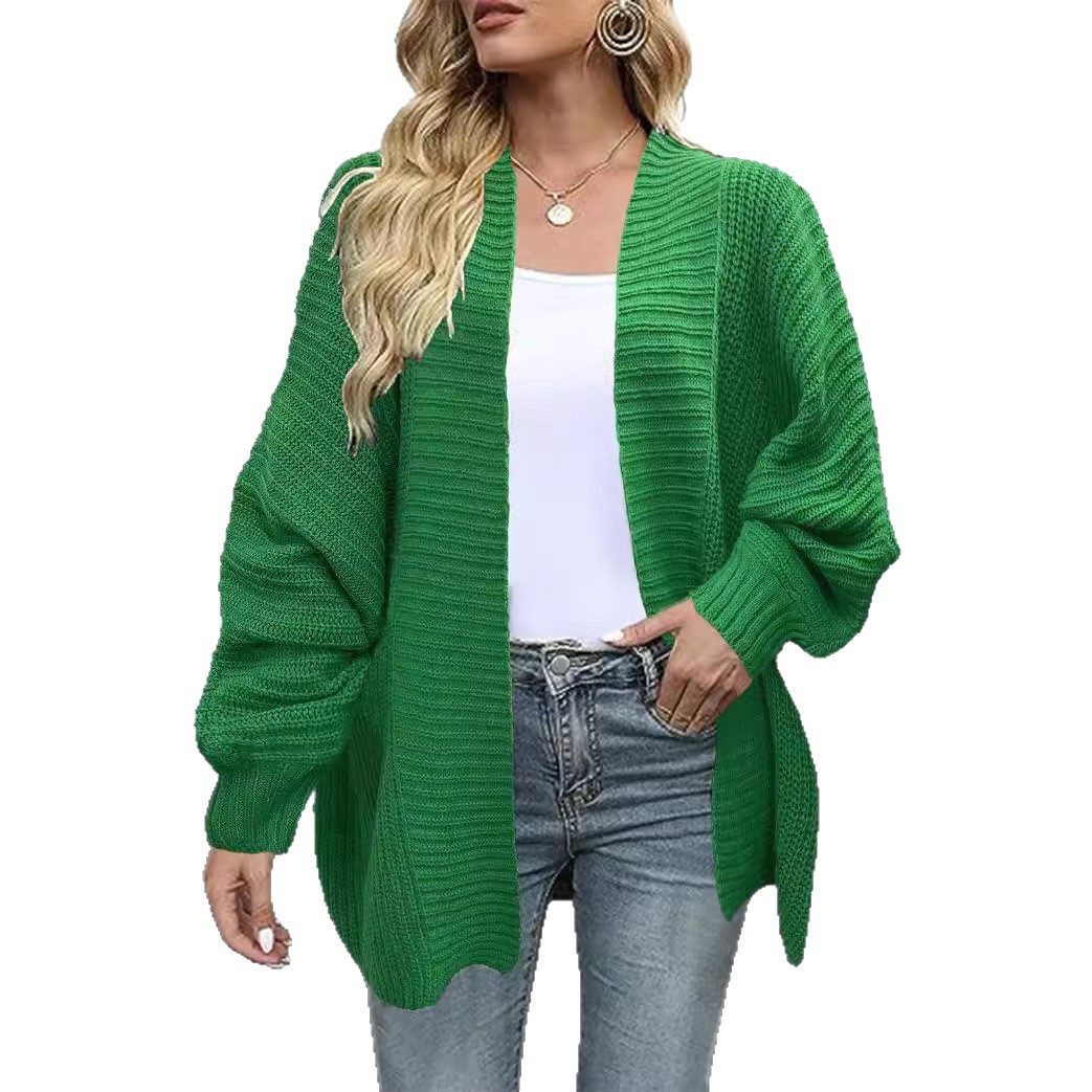 Womens Loose-Fit Knitted Cardigan Sweater Coat