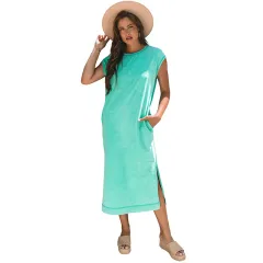 European And American Leisure Style Split Short Sleeve Dress - P2709Color - View 1