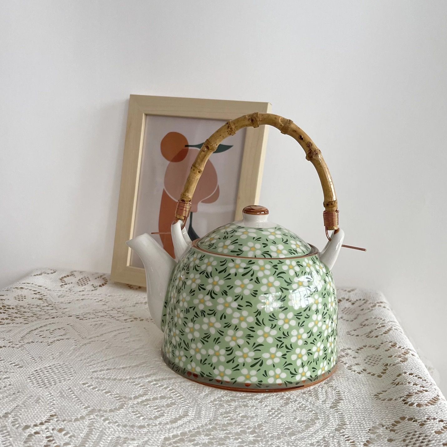 Green Plum Single Teapot