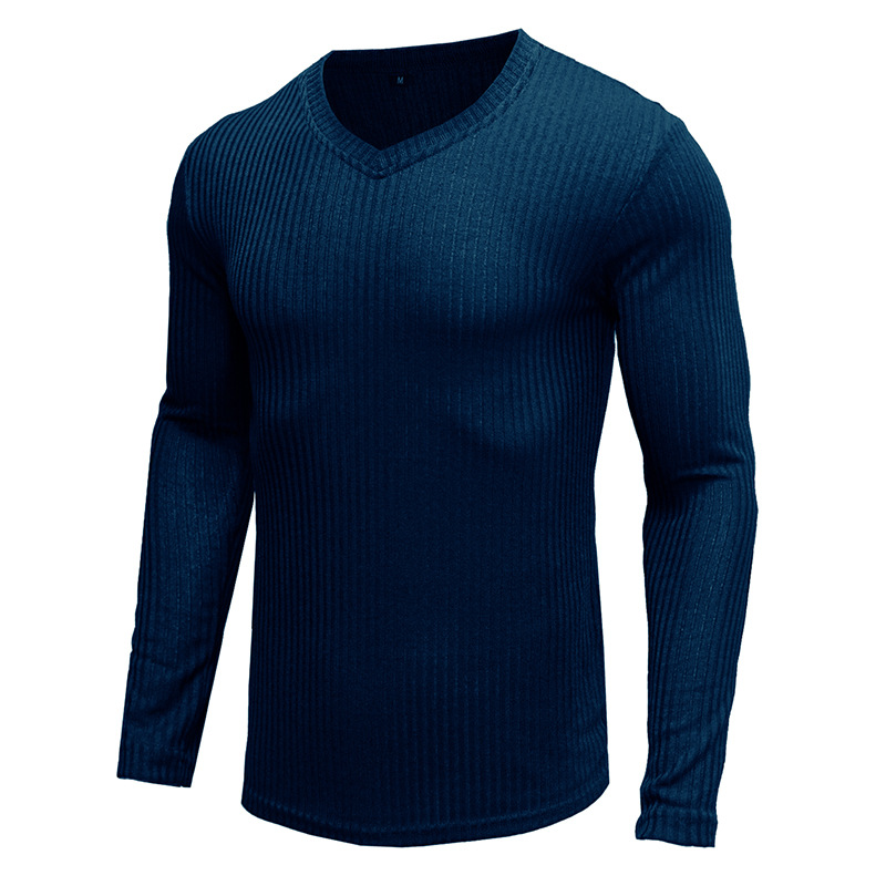 Title 18, European and American knitted mens long-sleeve...