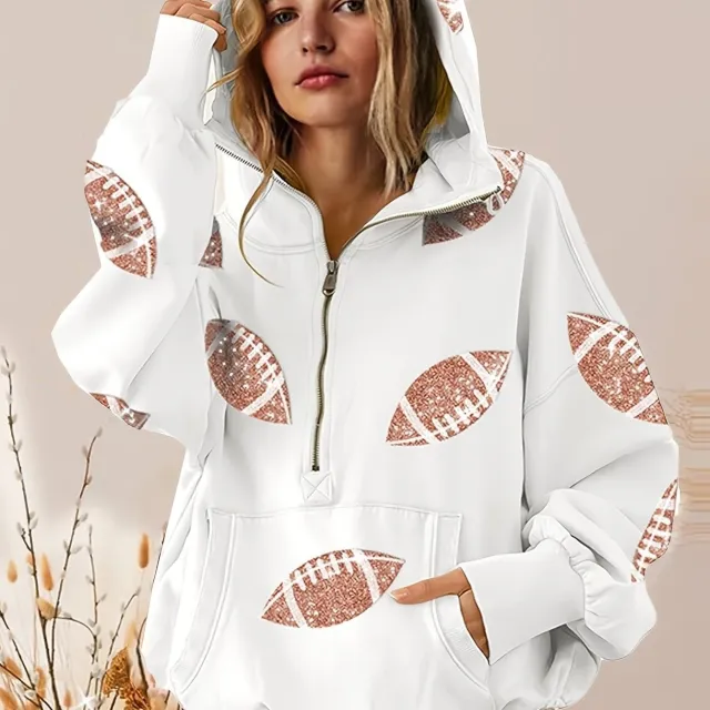Sweater Women's Clothing Zipper Drawstring Long Sleeve Mcc01544 2Xl - Shop at LoveMi