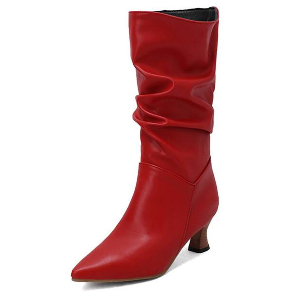 Mid-Heel Pointed Toe Boots, picture 3 of 10