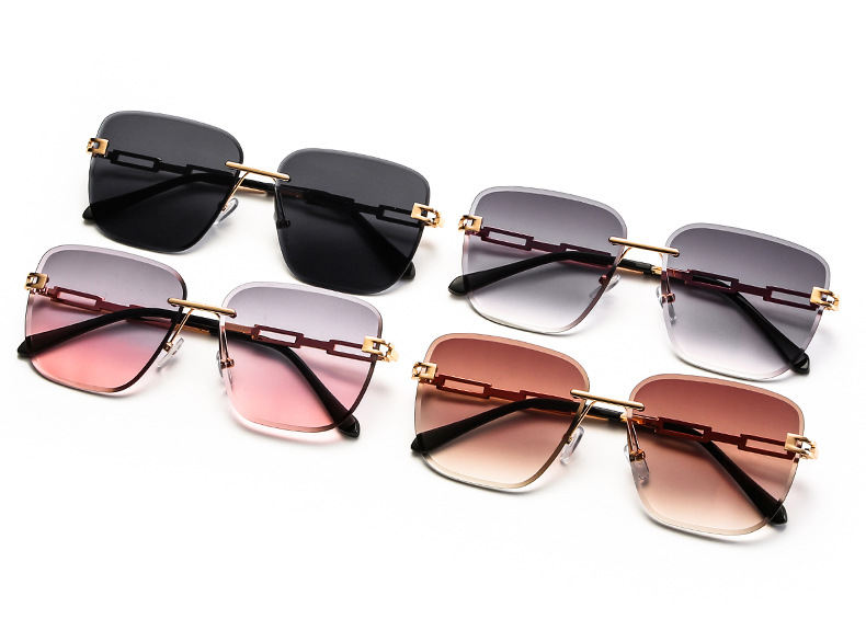Fashion Frameless Trimming Square Sunglasses - Image 2