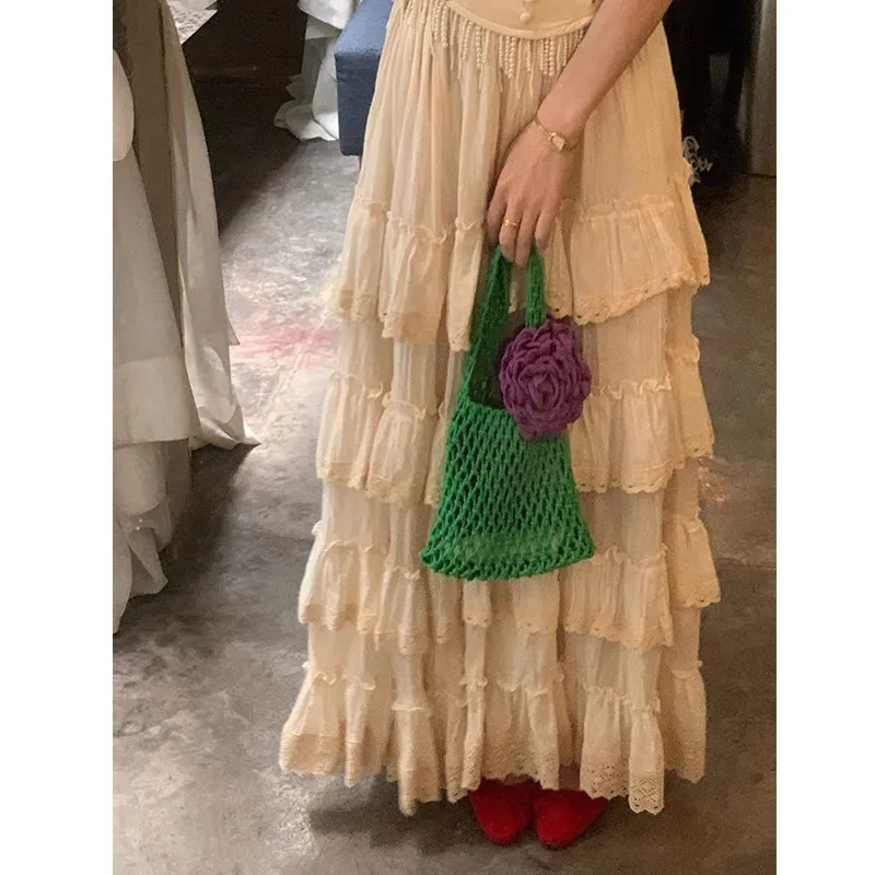Holiday Ball New Elegant Cake Dress Skirt For Women - Apricot