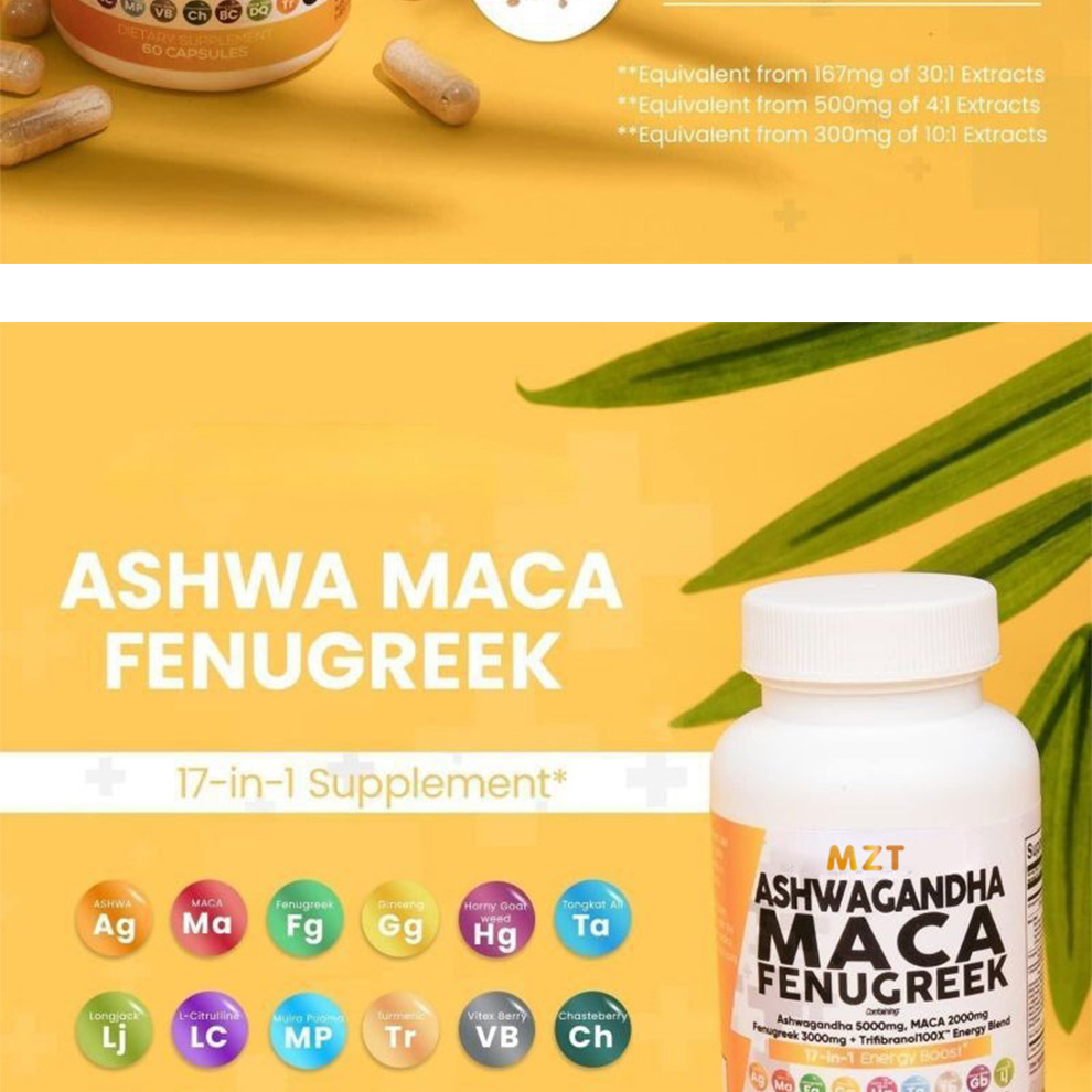 Title 3, Gélules Ashwagandha Maca pour gérer le stress, ...