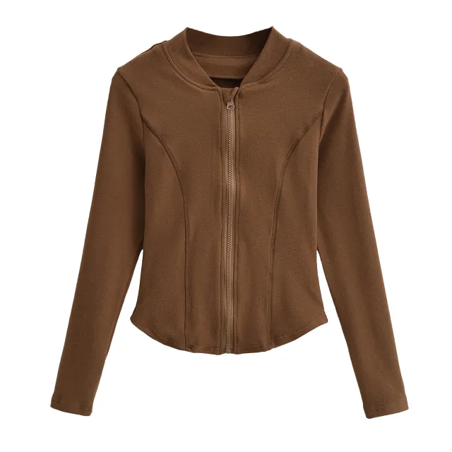 Women's Long sleeved Bottoming Shirt For Winter Brown - Shop at LoveMi