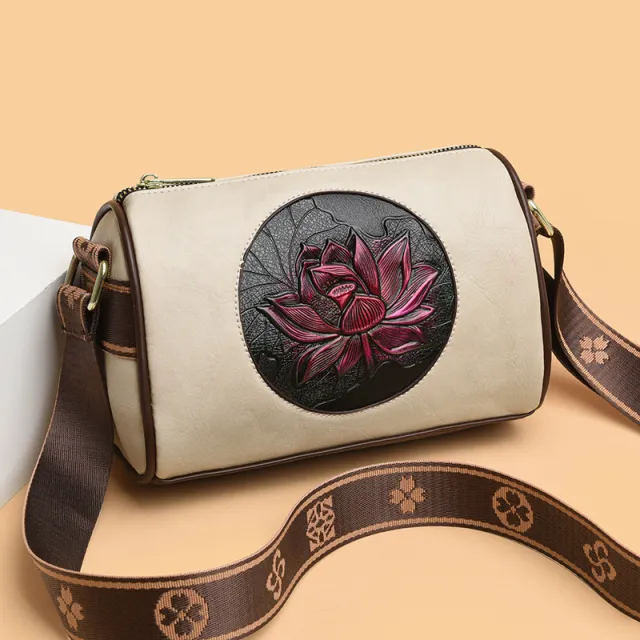 New Fashion Casual Ethnic Style Simple Large capacity Crossbody Bag Beige - Shop at LoveMi