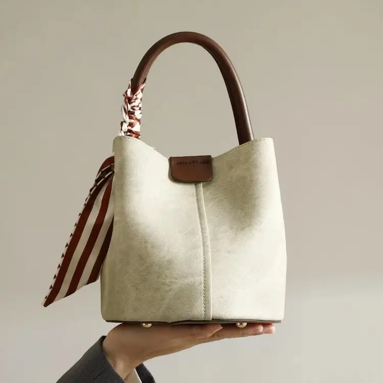 Simple Portable Bucket Bag for Women Summer New