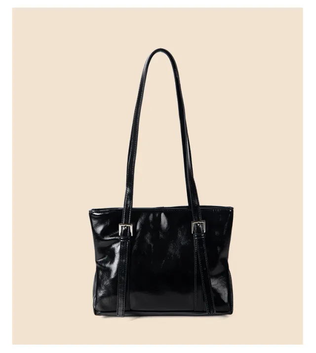 Fashion Summer Commute Style Tote Bag Personality Shoulder Bag Black - Shop at LoveMi