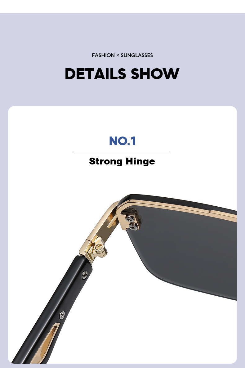 Title 1, Frameless Cut-Edge Double-Bridge Sunglasses