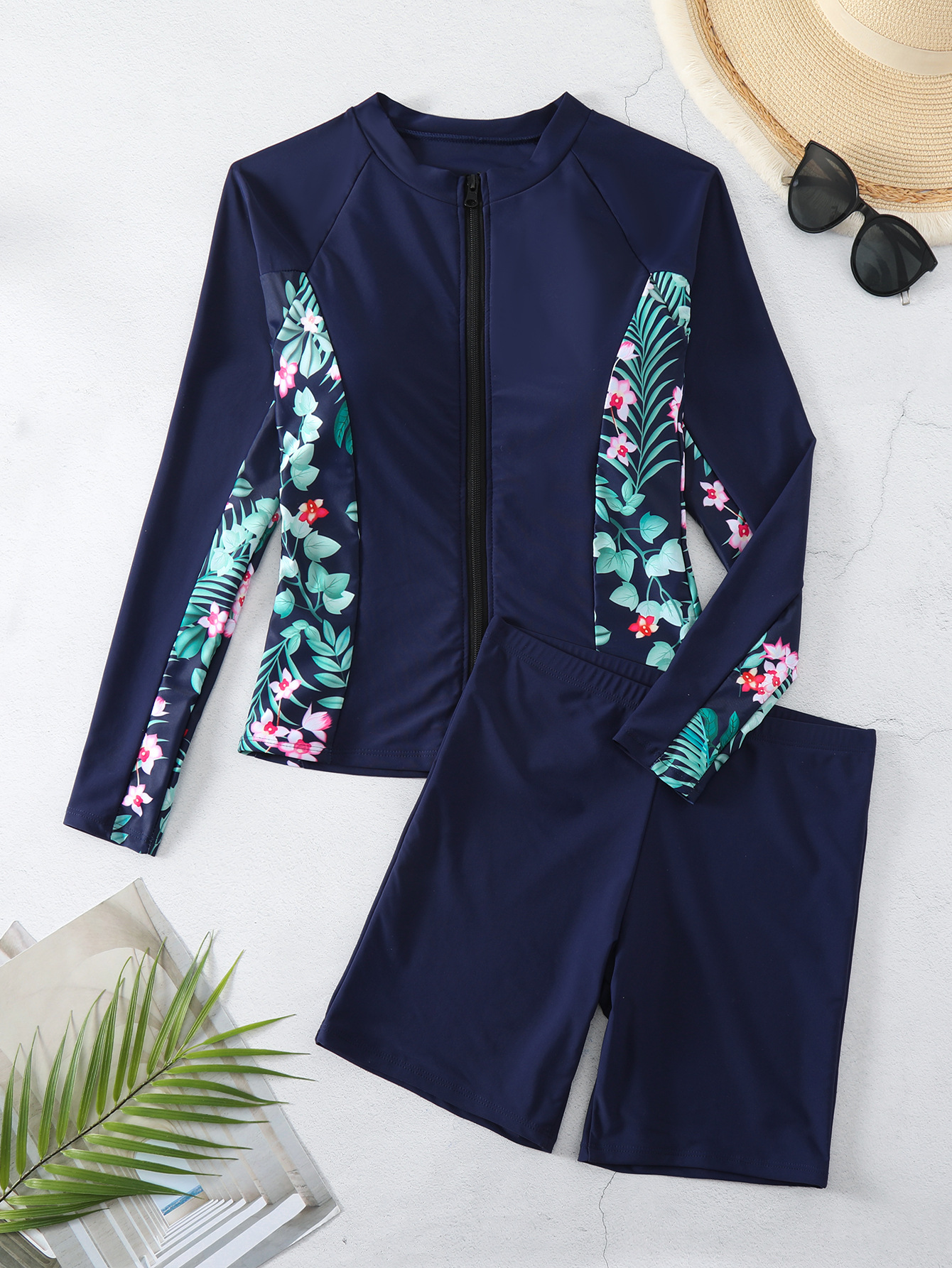Sports Beach Snorkeling Surfing Wetsuit Ladies Two-piece Set