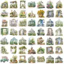 PET Transparent Garden Cottage Decorative Stickers view 3