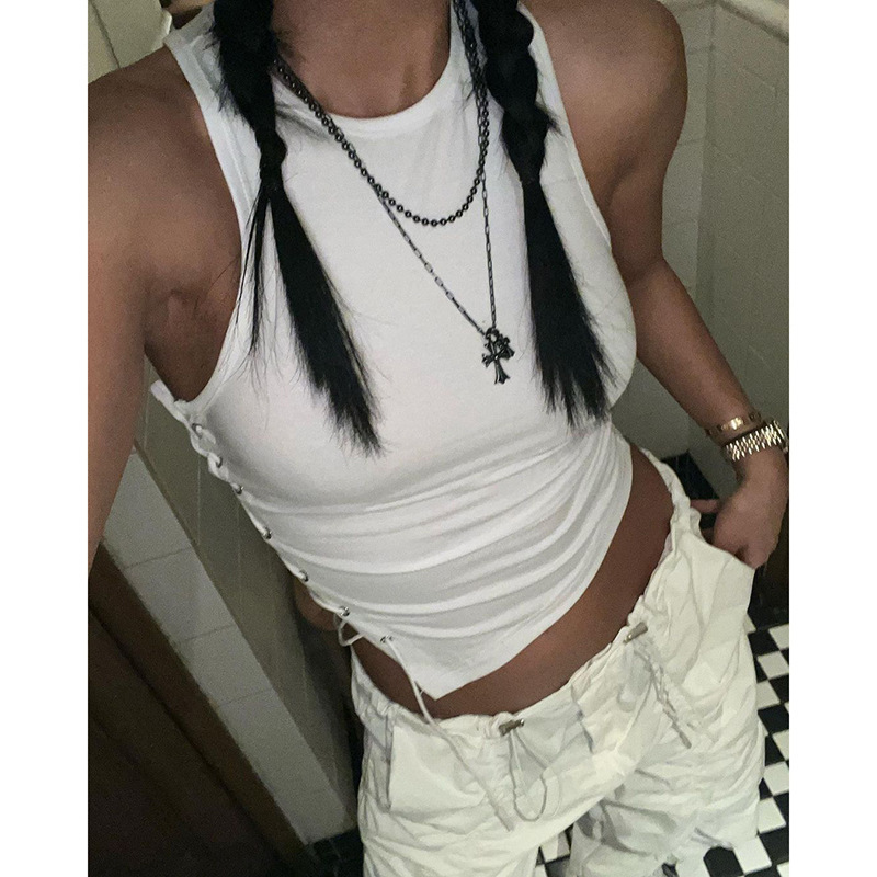 Women's Slim-fit Chest Side Tied Top