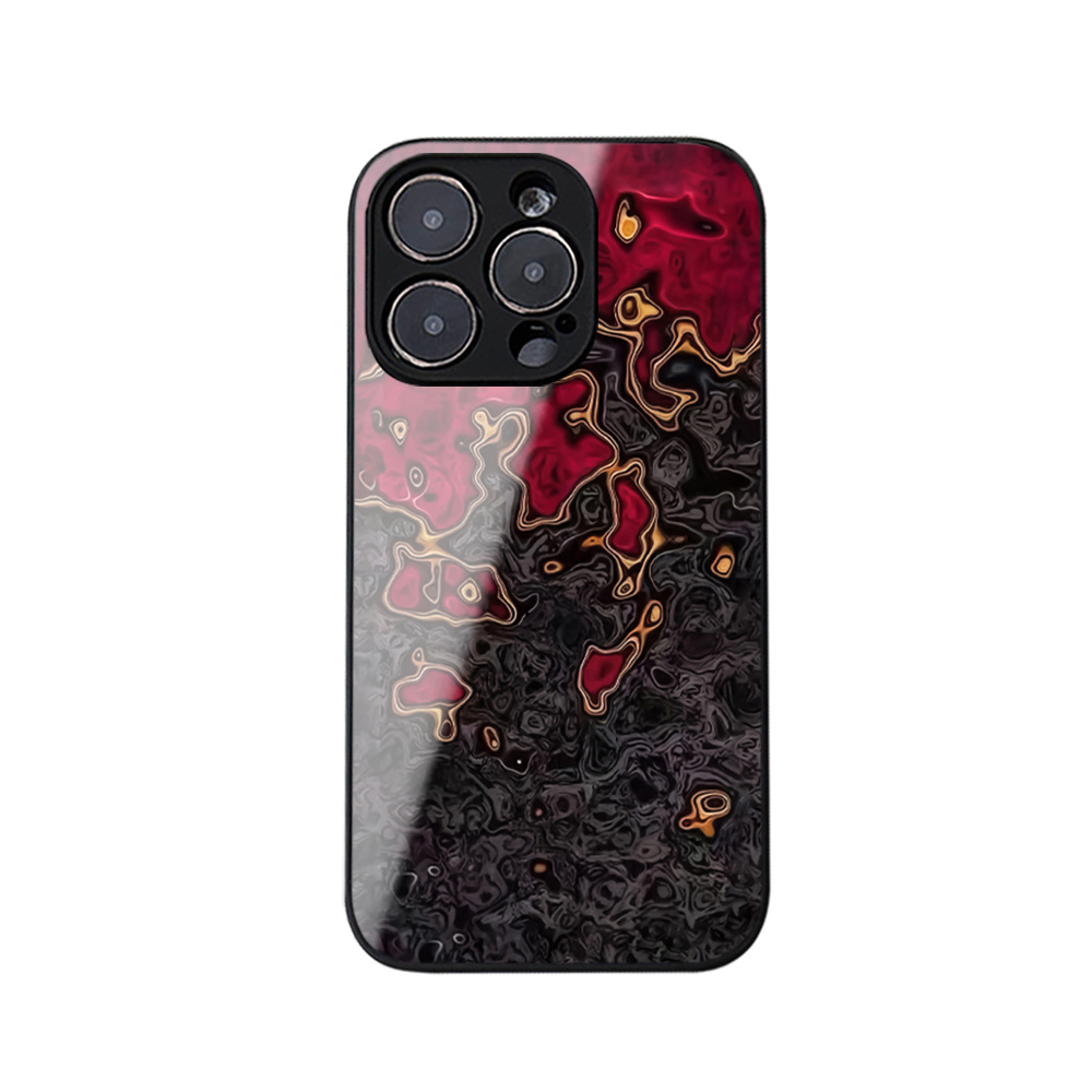 Niche Dark Lava Glass Shell Mobile Phone Protective Case - Image 4