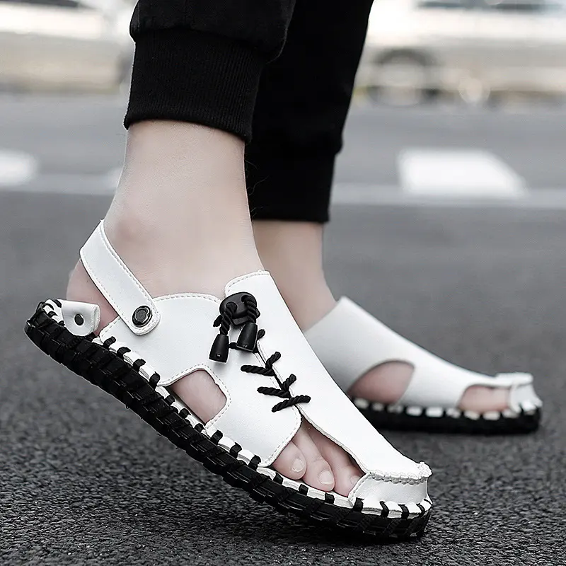 Casual and Fashionable Outdoor Men's Leather Sandals