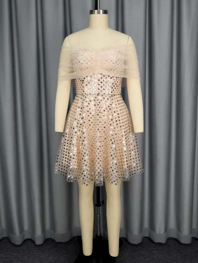 Top Evening Dress Off Shoulder Party Dress Light Pink - Shop at LoveMi