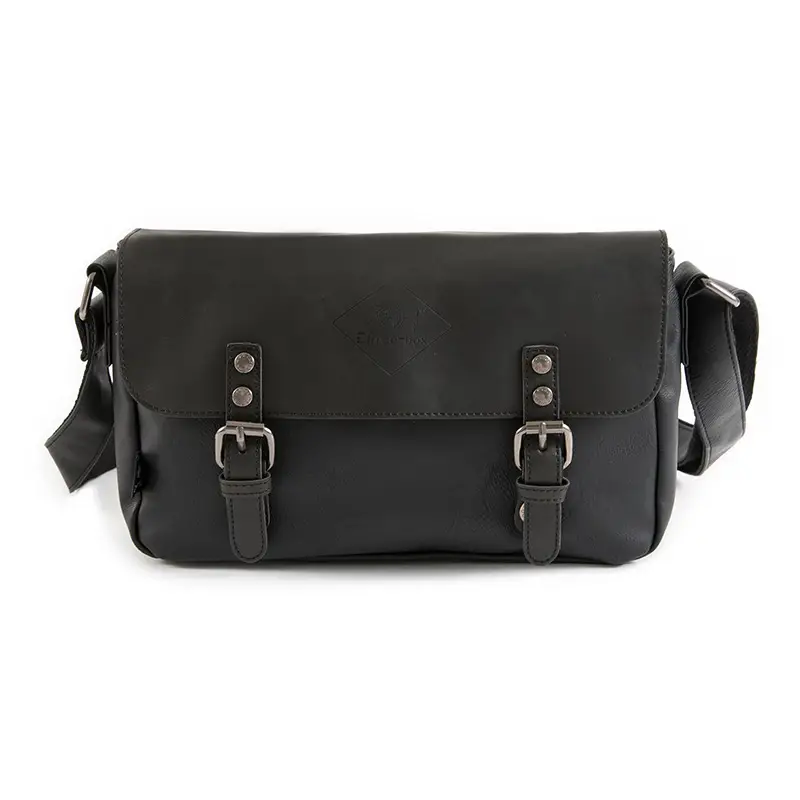 Korean Men's PU Leather Retro Flip Literary Shoulder Bag