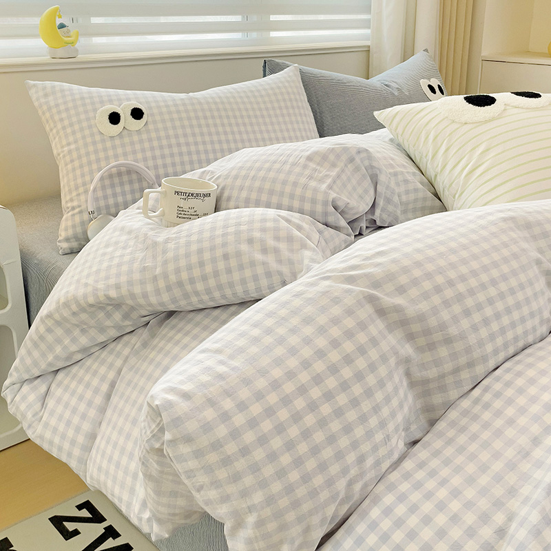 Big Eyes Four-piece Bedding Set Sanding Duvet Cover Bedding Suit - Image 5