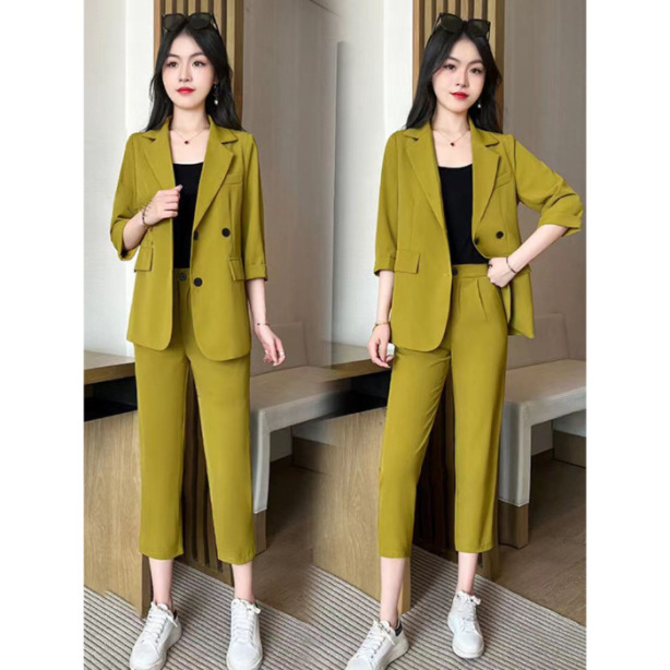 Plus Size Suit Coat Harem Pants Two-piece Set