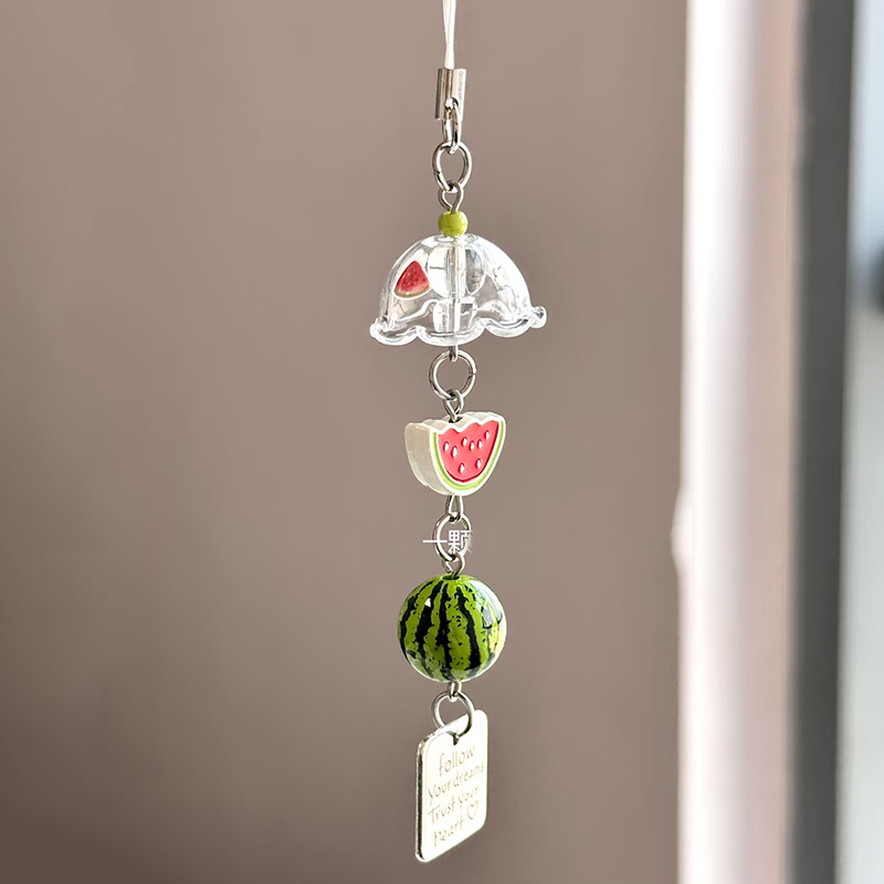Summer Watermelon Wind Chime Pendant Keychain