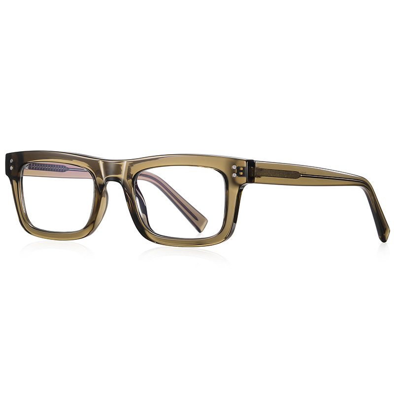 Men’s Square-rimmed Glasses TR90 Texture Plain Glasses