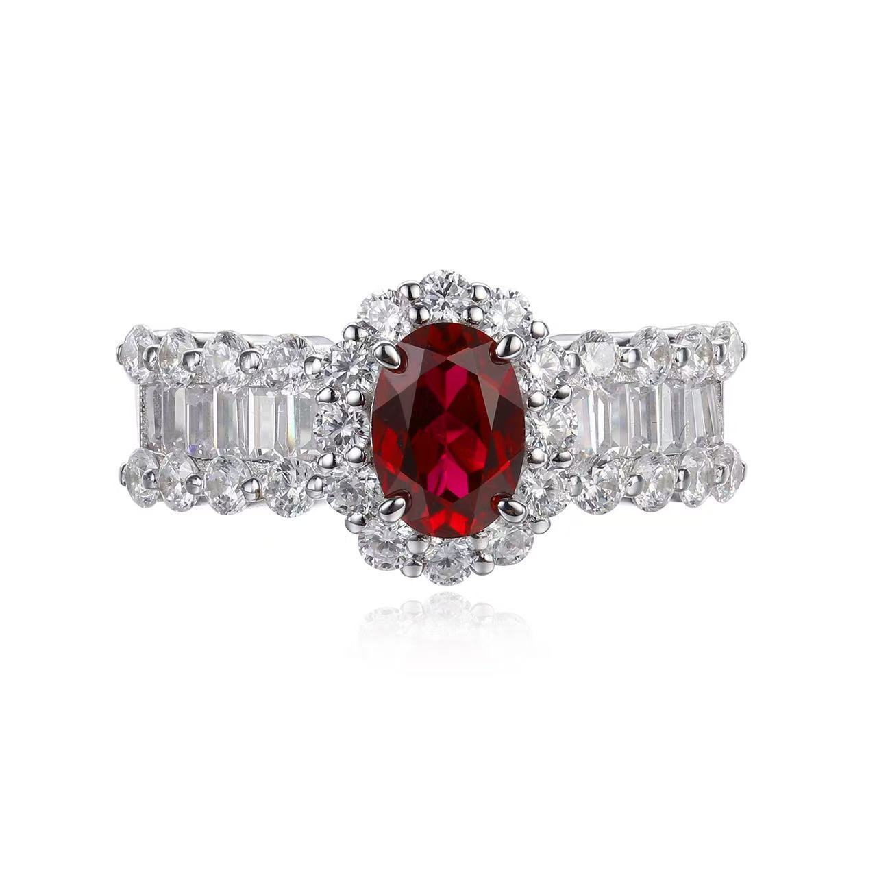 Vintage Elegant Ruby Pigeons Blood Red Ring For Women - Jewelry & Watches