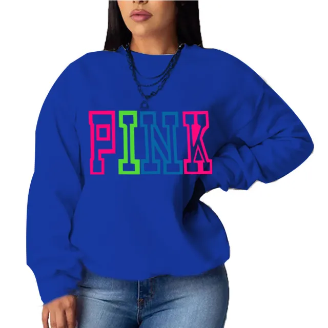 Hooded Casual Loose All match Long sleeved Sweater Blue 311 - Shop at LoveMi