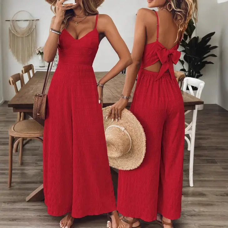 Fashionable Casual Jumpsuit With Shoulder Straps
